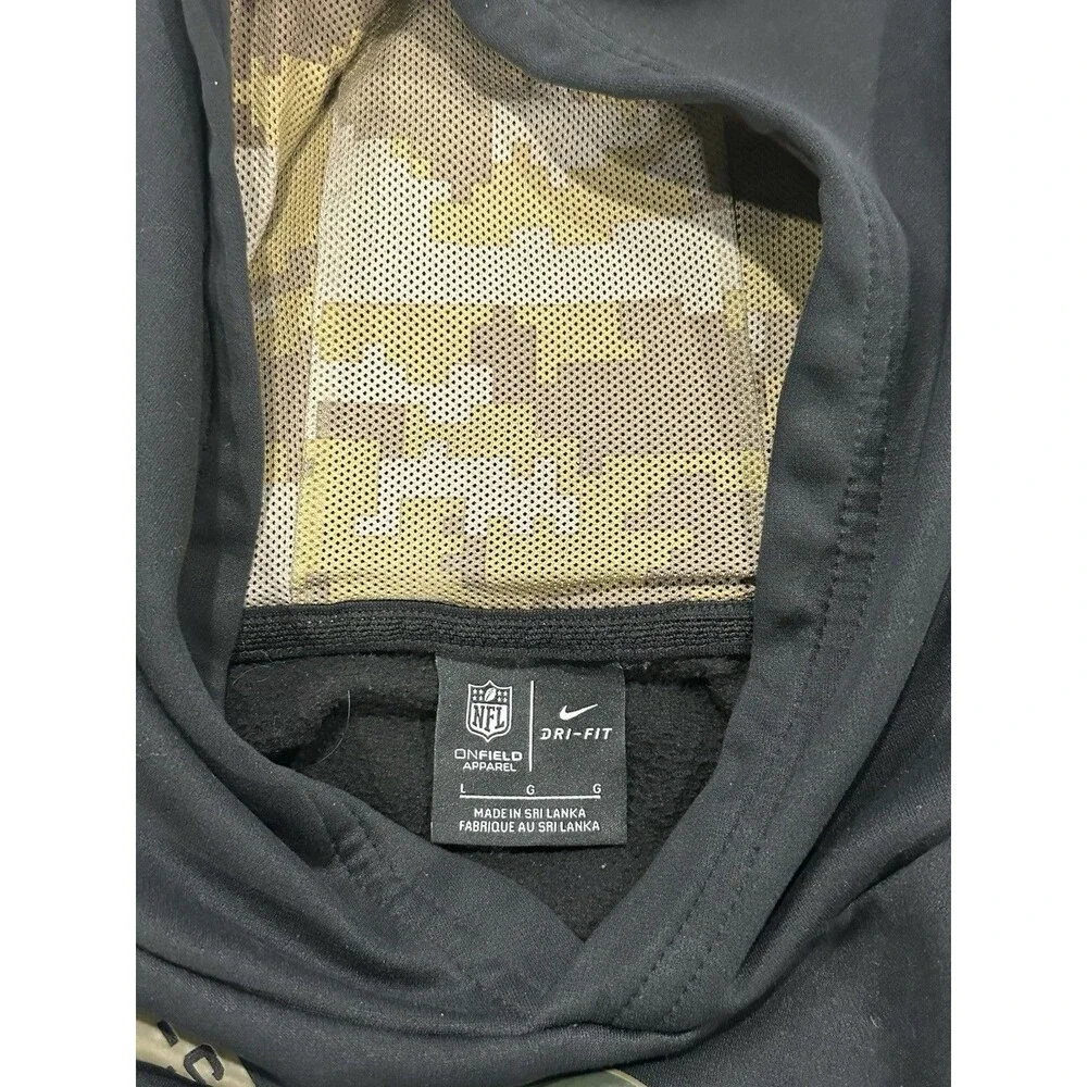 Nike On Field Pittsburgh Steelers Salute To Service Hoodie Military Camo Size L